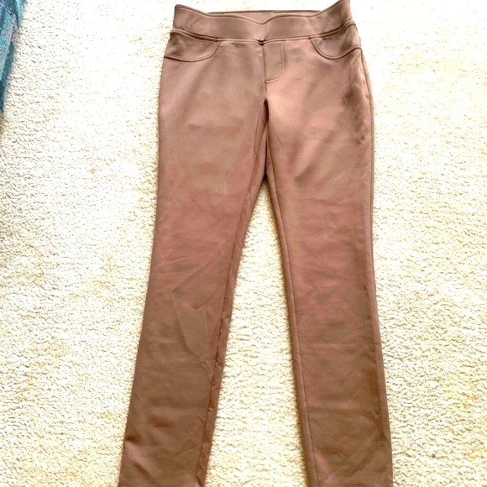 ECI Mocha Knit Straight Leg High Waist Pull On Pants Size S New Without Tags